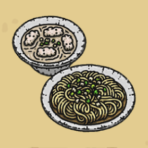 沙県和え麺×ワンタン