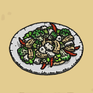 ミルクイの野菜炒め