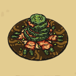 サボテンに刺された豚