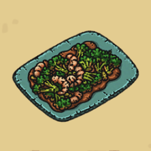 エビとブロッコリーの炒めもの